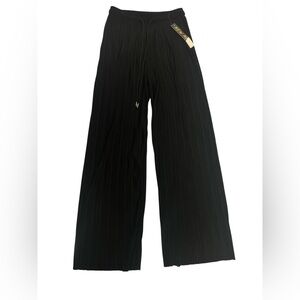 Pleated wide leg palazzo draw string pants size 2 NWT
